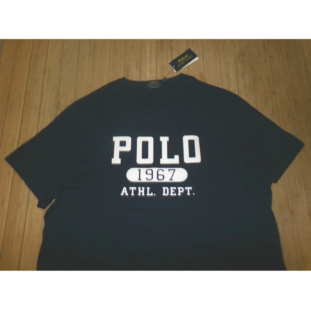 Polo Ralph Lauren Mens LRG Custom Slim Fit Graphic T-Shirt Navy Blue NWT